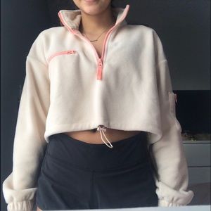 fleece cropped sweater